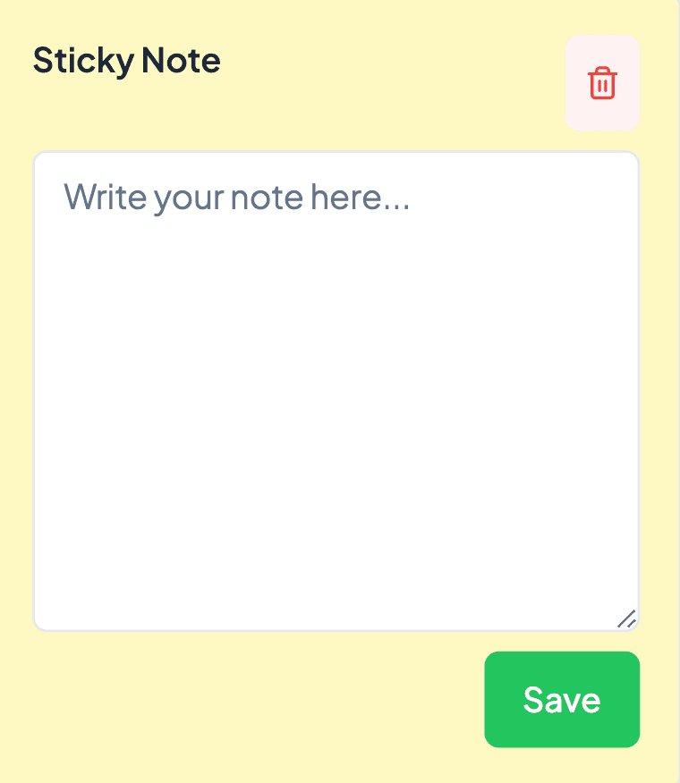 supercraft sticky note node